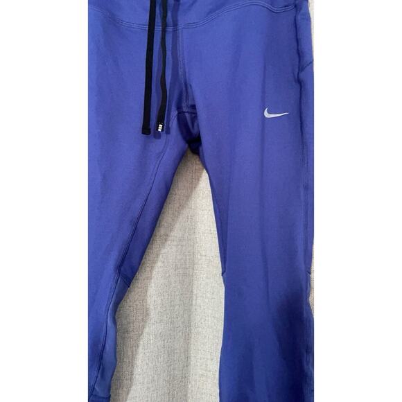Nike Epic Run Leggings Womens Purple Mid Rise Tight Fit Crop Pants Dri-Fit Sz Sm - Picture 2 of 7